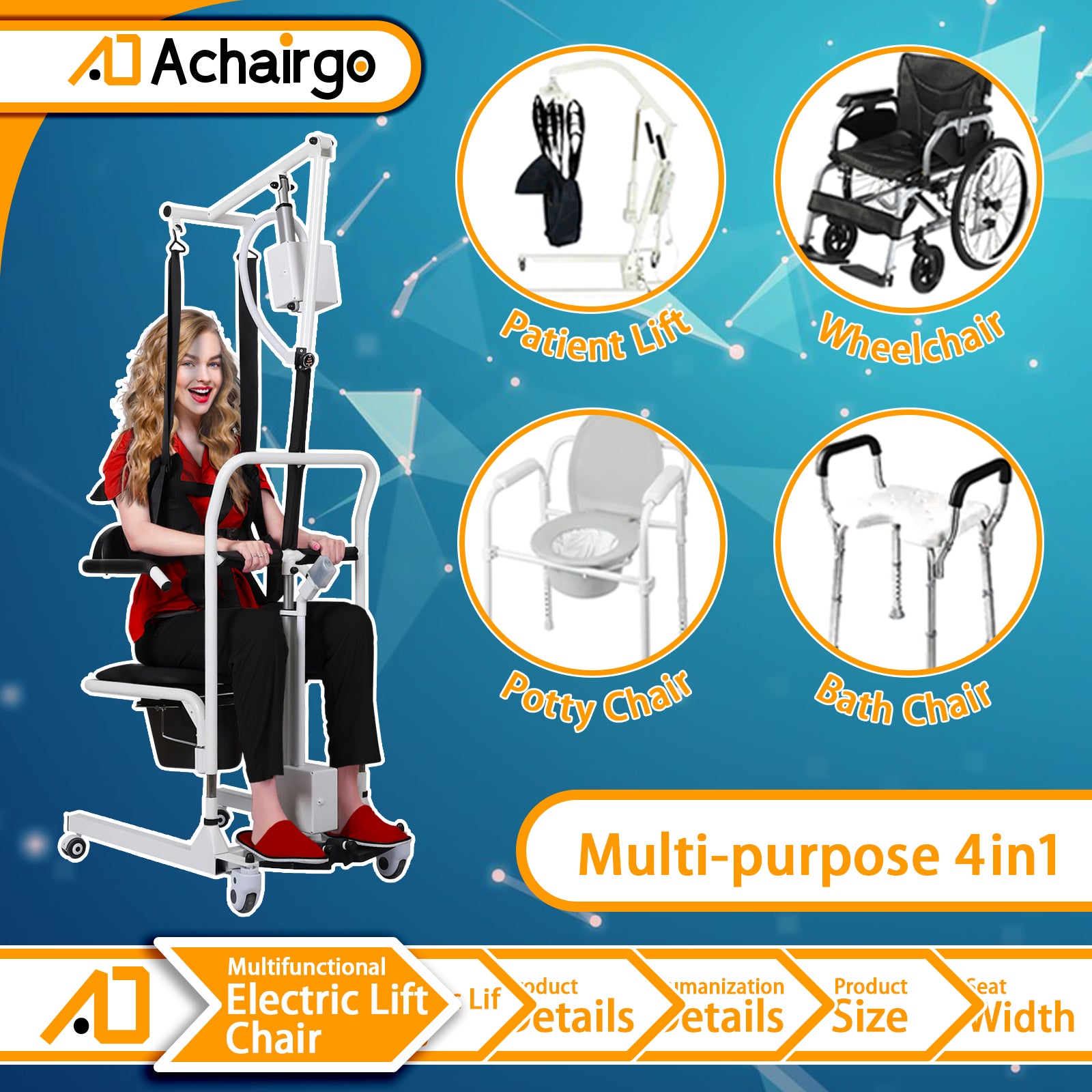 Electric Lift Patient Transfer Chair