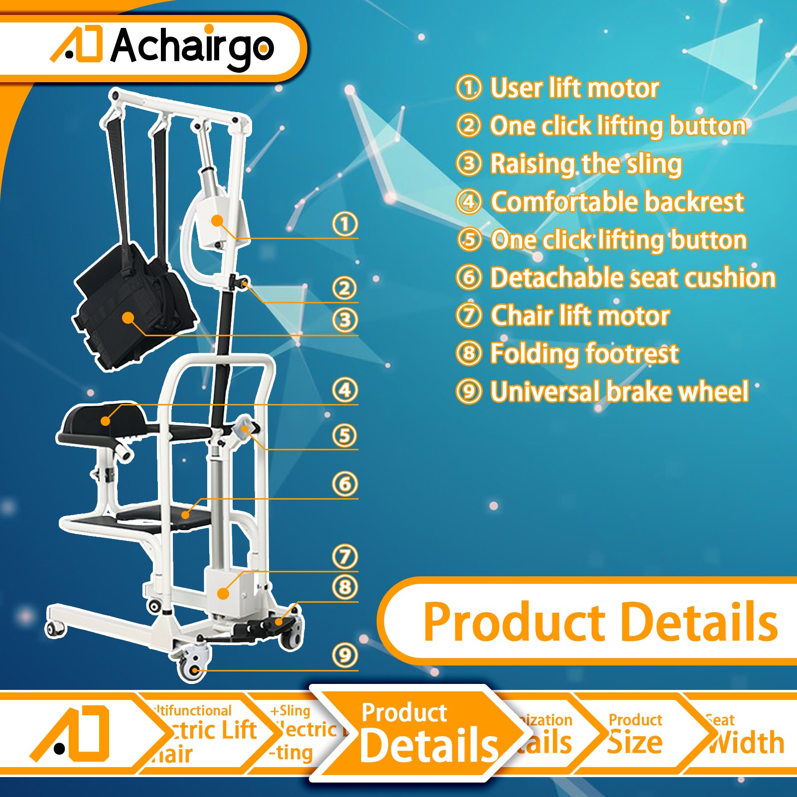 Electric Lift Patient Transfer Chair