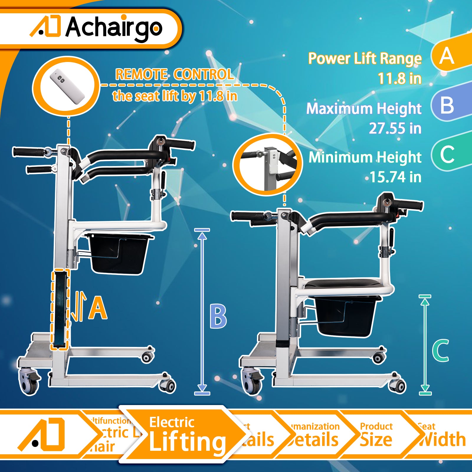 Ease Transfers with Achairgo's 4-in-1 Chair